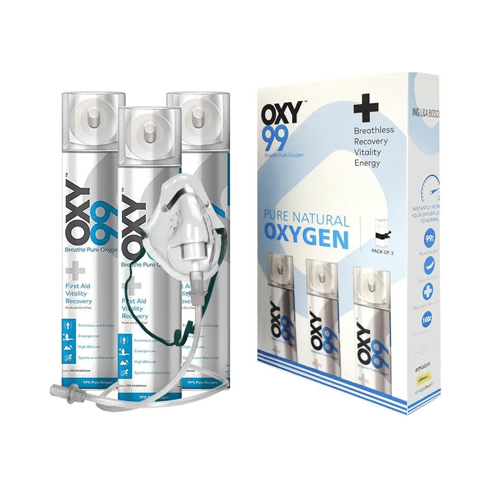 Oxy99 Portable Oxygen Can (6ltr Each) with 1 Mask - Image 1