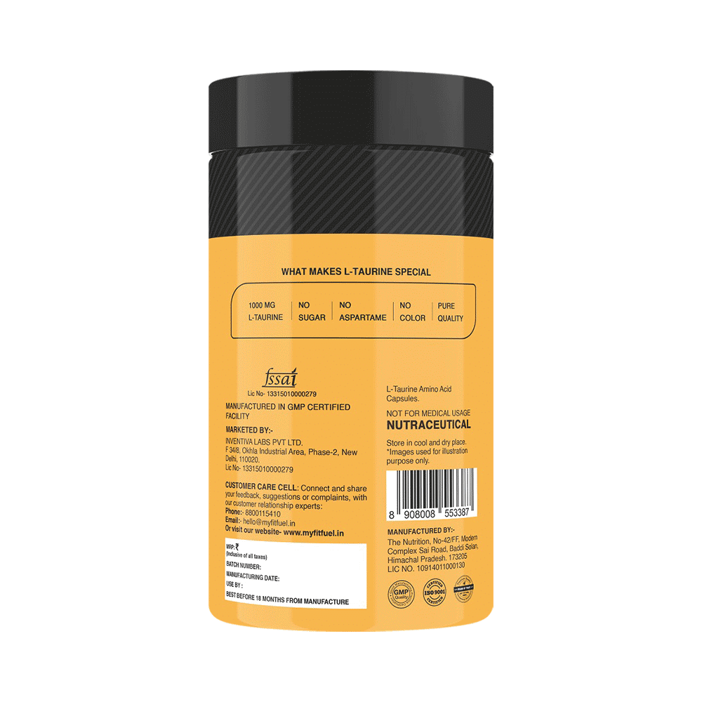 MyFitFuel L-Taurine Micronized-1000mg Capsule - Image 3
