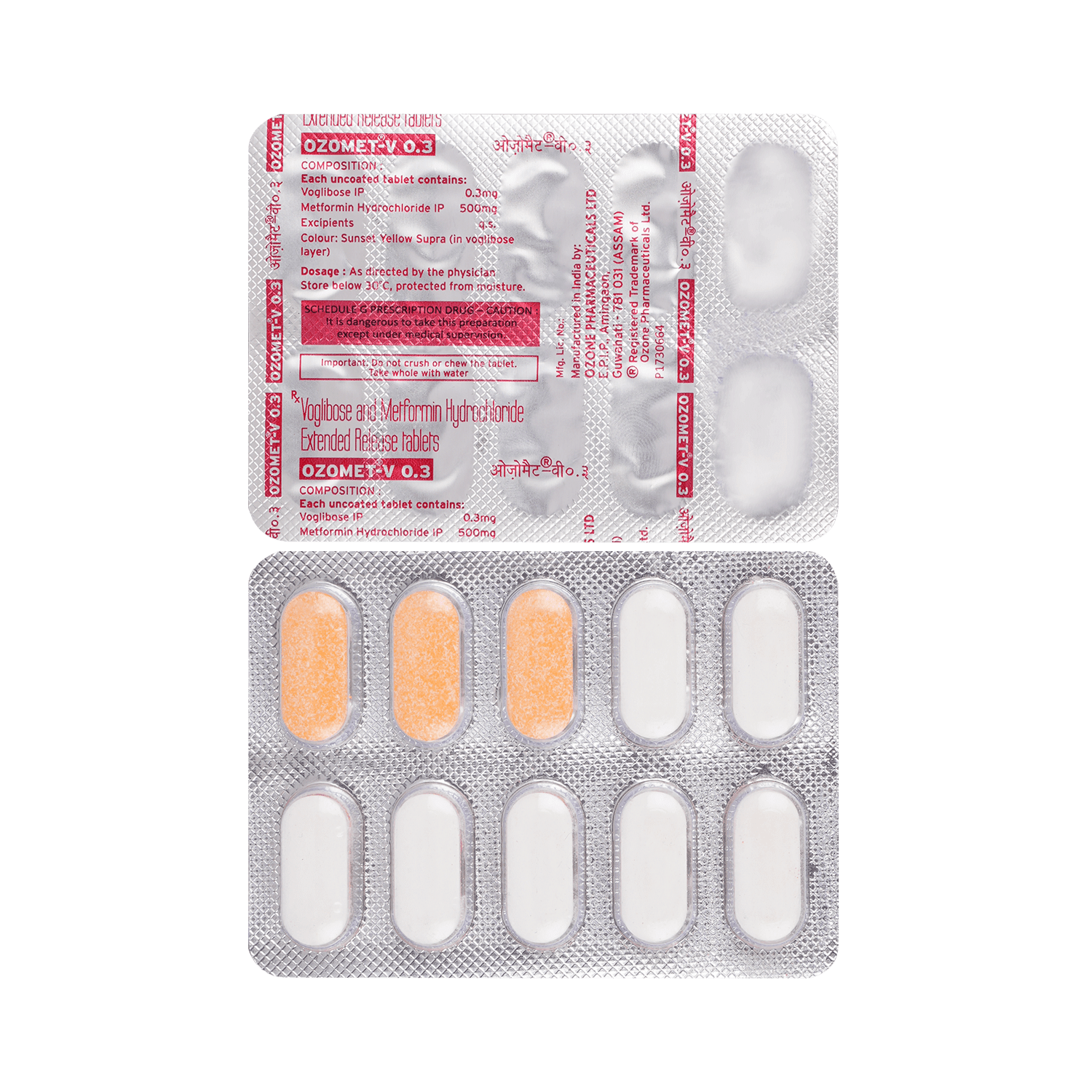 Ozomet V 500mg/0.3mg Tablet - Image 1
