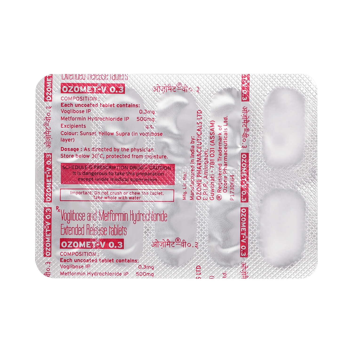 Ozomet V 500mg/0.3mg Tablet - Image 3