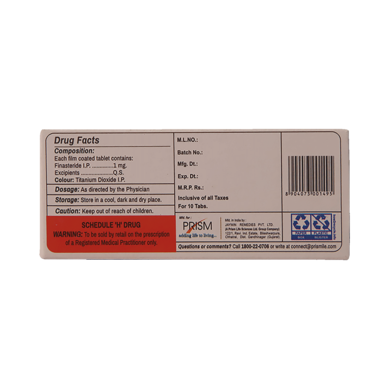 Growpecia 1mg Tablet - Image 3