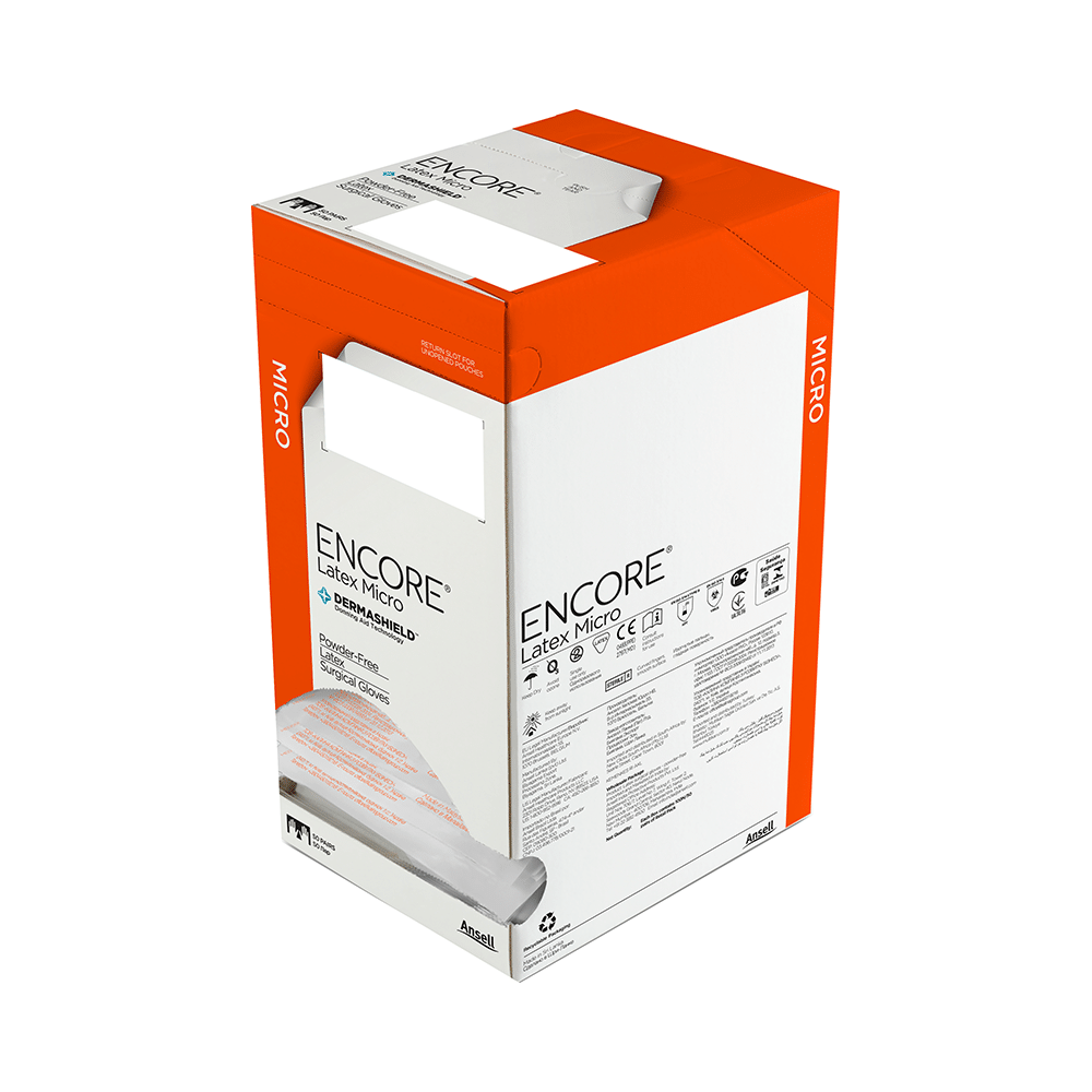 Ansell Encore Latex Micro Powder Free Surgical Glove 6.5