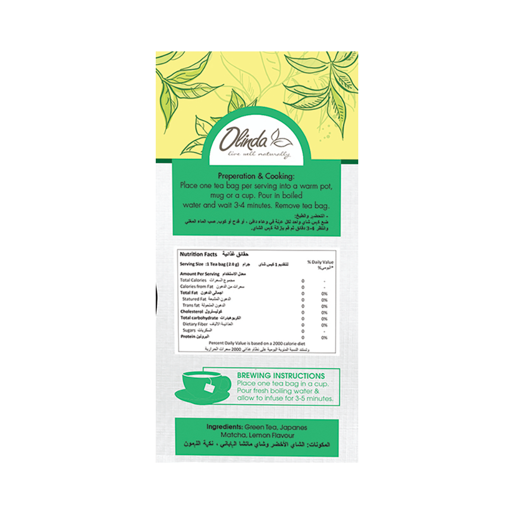 Olinda Matcha Green Tea (2gm Each) Lemon - Image 3