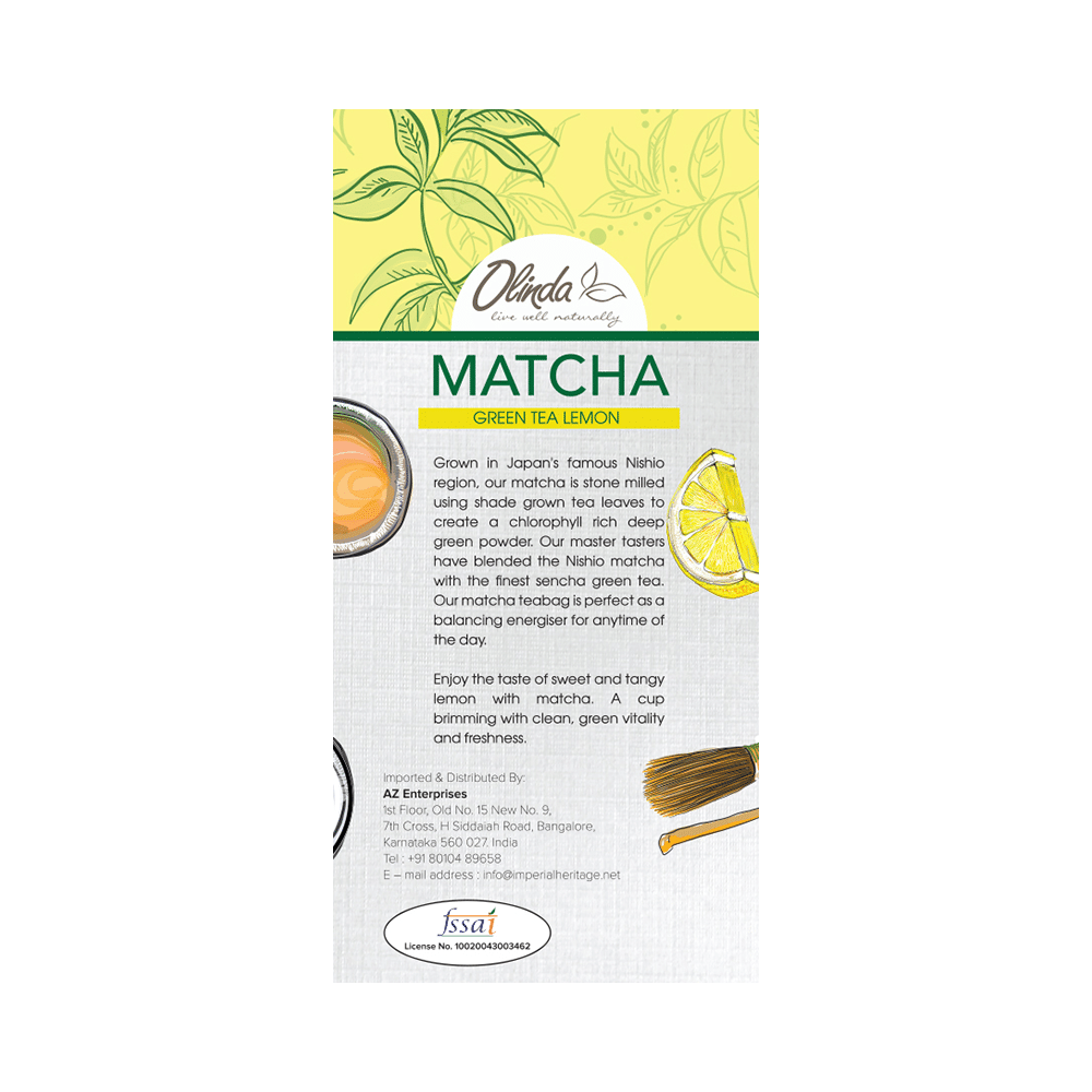 Olinda Matcha Green Tea (2gm Each) Lemon - Image 4