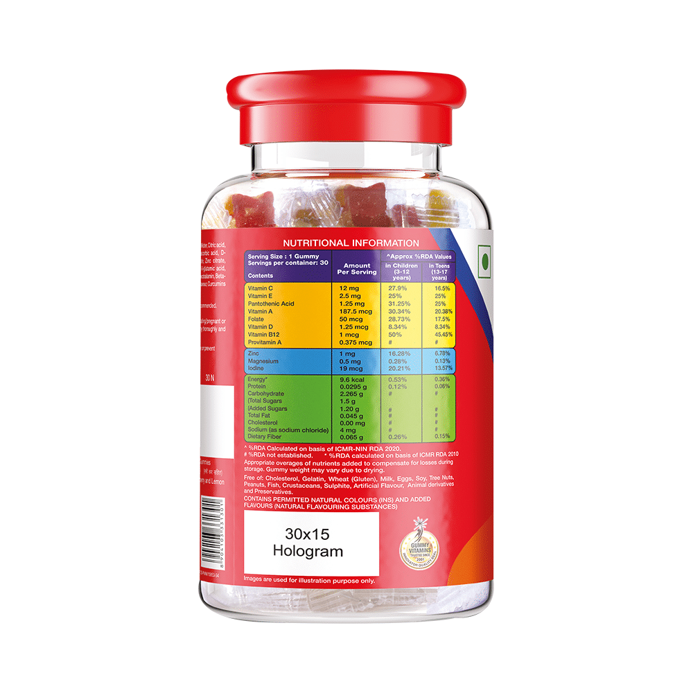 Health OK Multivitamin and Multimineral Gummies | For Normal Growth, Bones & Immunity - Image 3