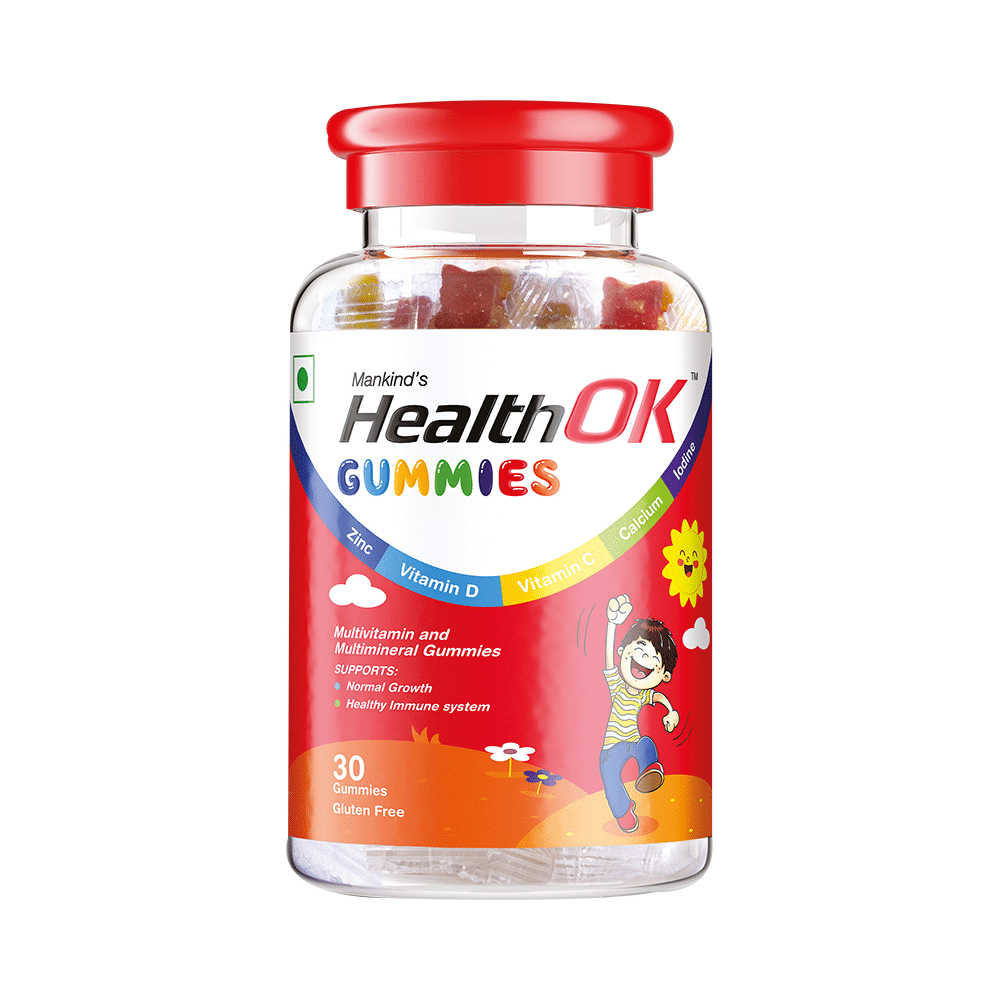 Health OK Multivitamin and Multimineral Gummies | For Normal Growth, Bones & Immunity