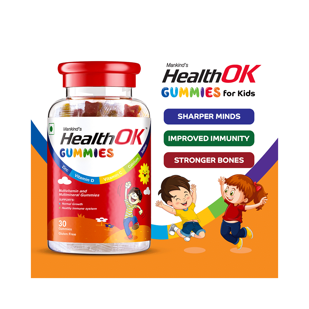 Health OK Multivitamin and Multimineral Gummies | For Normal Growth, Bones & Immunity - Image 4