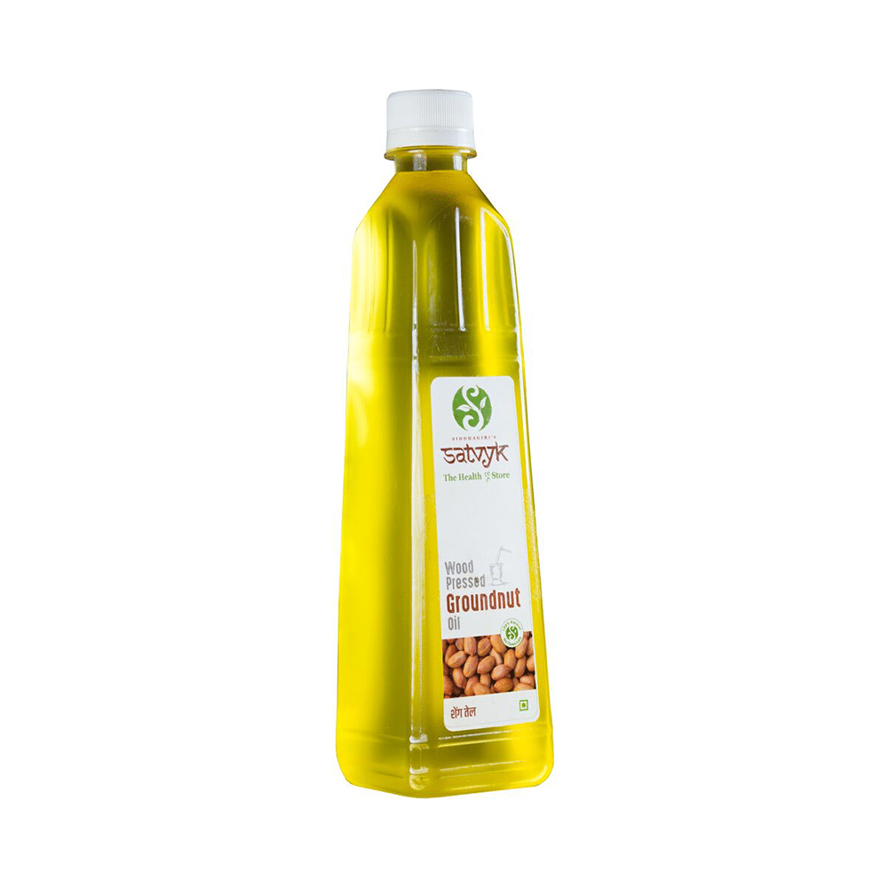 Satvyk Wood Pressed Groundnut Oil - Image 1