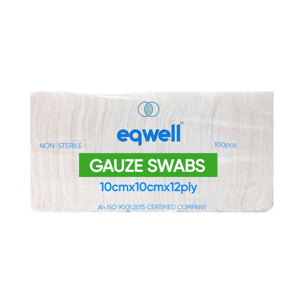 Eqwell Non-Sterile Gauze Swabs 10cm x 10cm x 12ply - Image 1