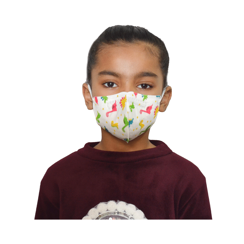 Advind Healthcare Smog Guard N95 Kids Mask without Valve for 4-12 Years Blue Mickey Mouse Design  & Animal Print Design - Image 10