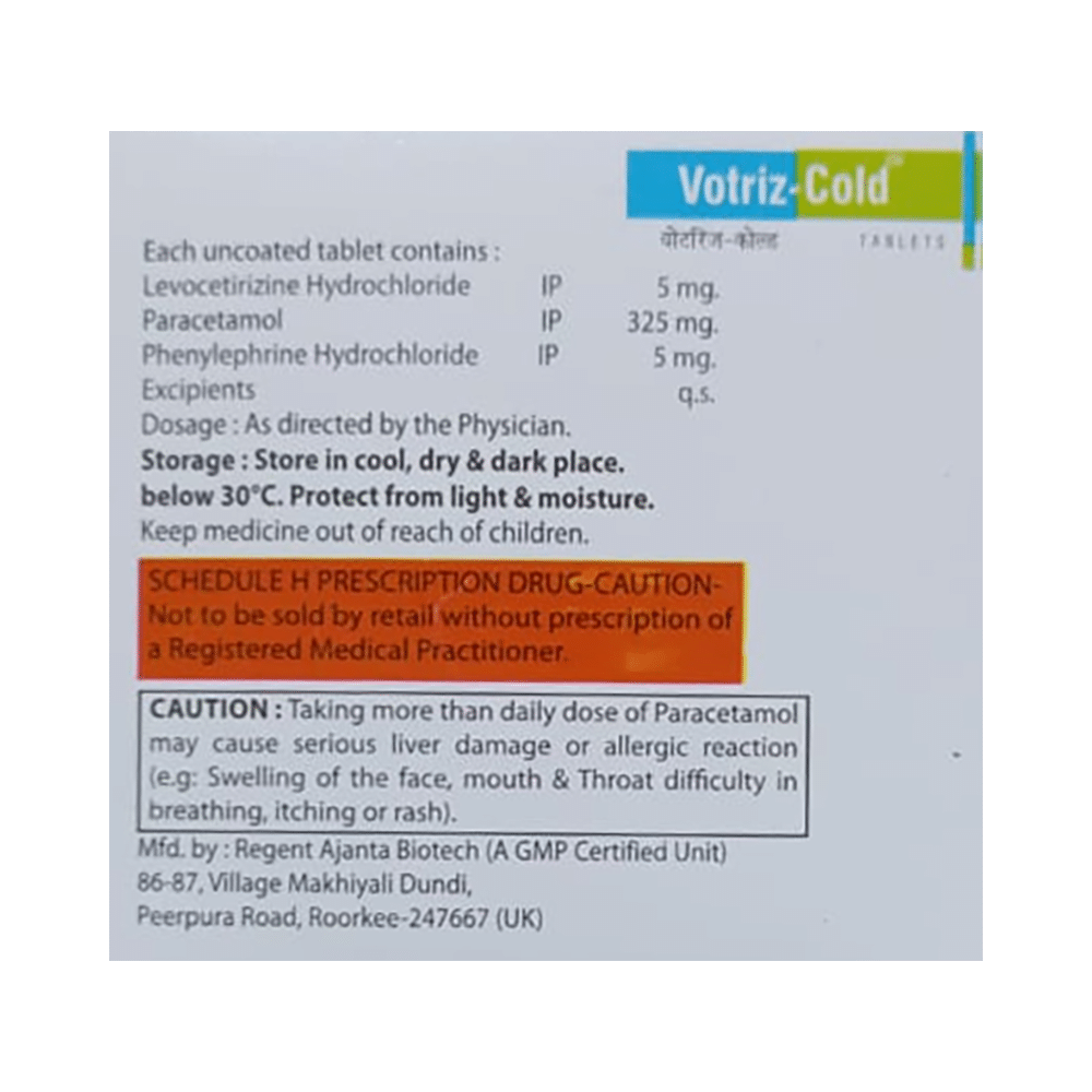 Votriz-Cold Tablet - Image 2