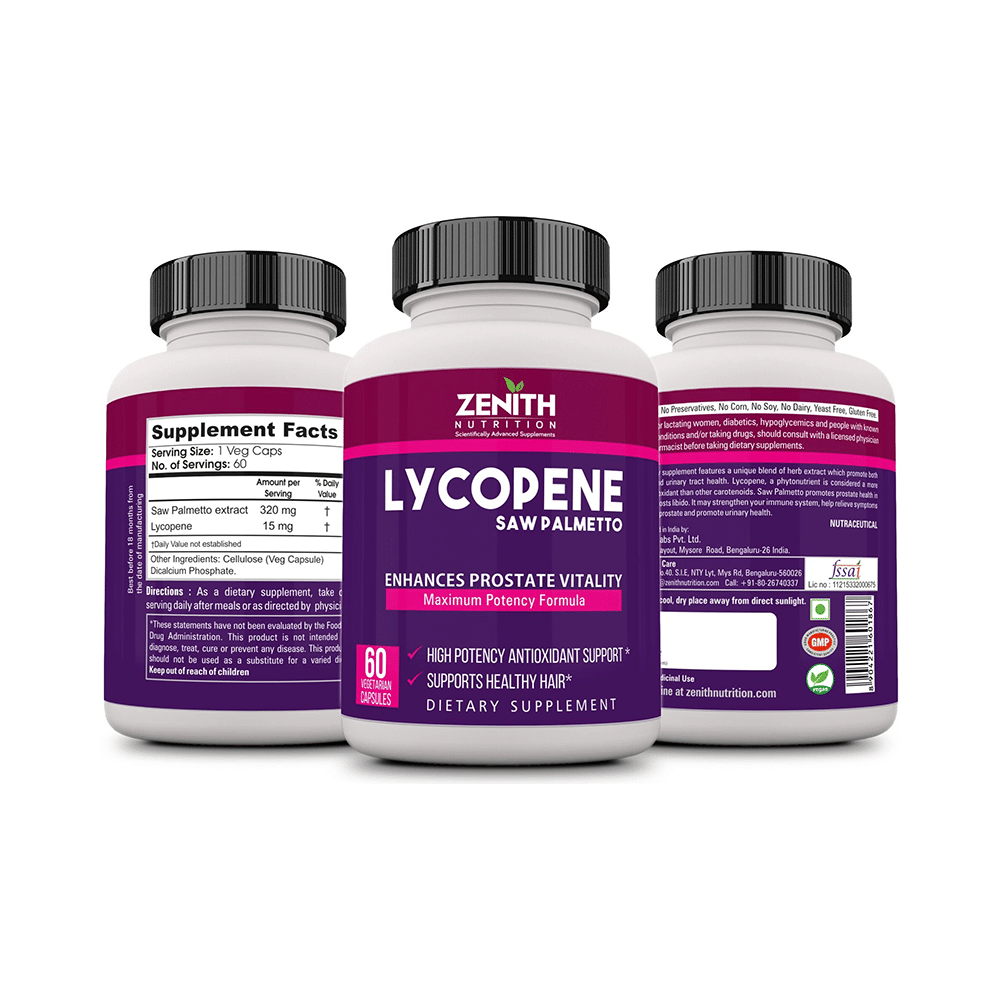 Zenith Nutrition Lycopene with Saw Palmetto Capsule - Image 5