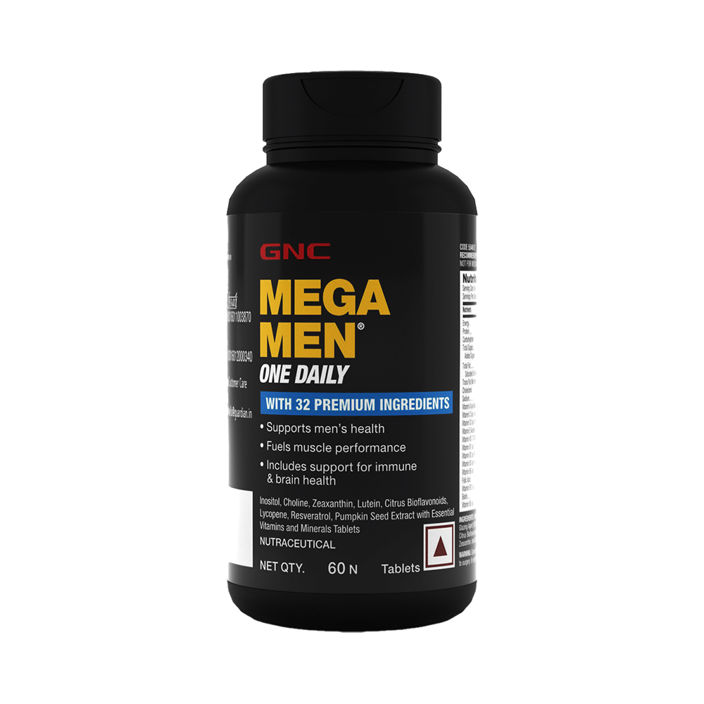 GNC Mega Men One Daily Multivitamin for Muscle Performance, Immunity & Brain Health | Tablet - Image 1