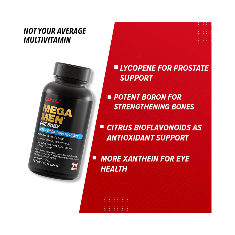 GNC Mega Men One Daily Multivitamin for Muscle Performance, Immunity & Brain Health | Tablet - Image 9
