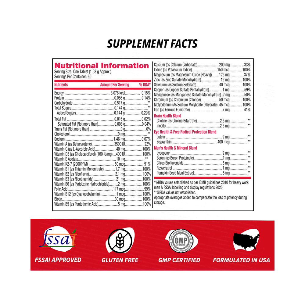 GNC Mega Men One Daily Multivitamin for Muscle Performance, Immunity & Brain Health | Tablet - Image 4