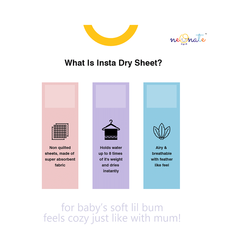 Neonate Care Insta Dry Sheet Small Pink - Image 3