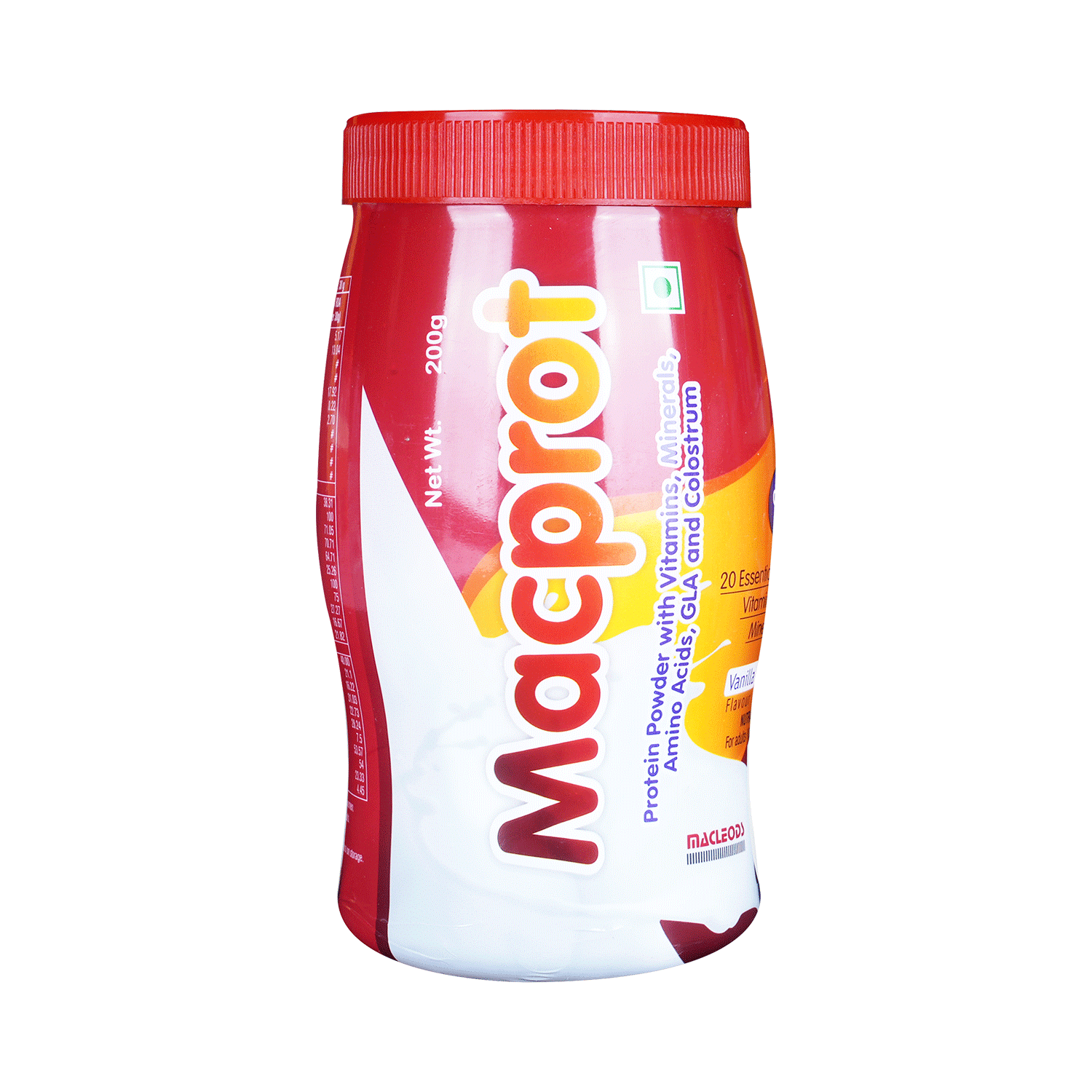 Macprot Protein with Vitamins & Minerals | Flavour Vanilla Powder - Image 1