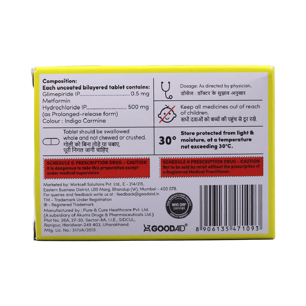 Gliaid M 0.5 Tablet PR - Image 2