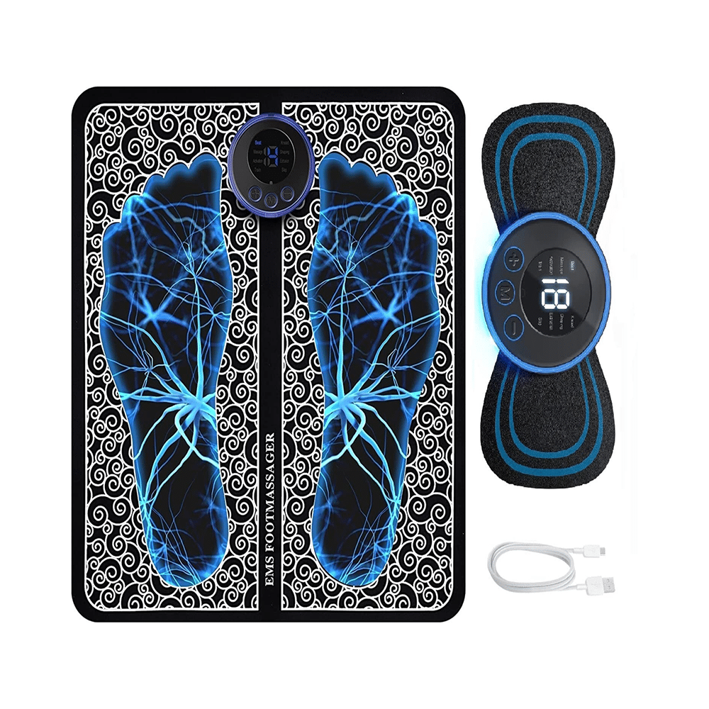Agarwals Combo Pack of EMS Electric Foot Mat Massager & Electric Mini Butterfly Massager