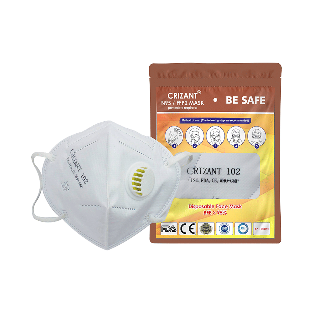 Crizant 102 N95 FFP2 Niosh Standard Mask with Exhalation Valve - Image 1