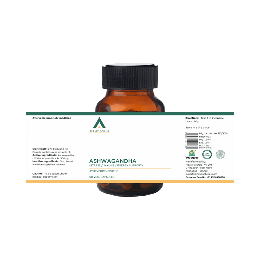 Age Ayurveda Ashwagandha Veg Capsule - Image 2