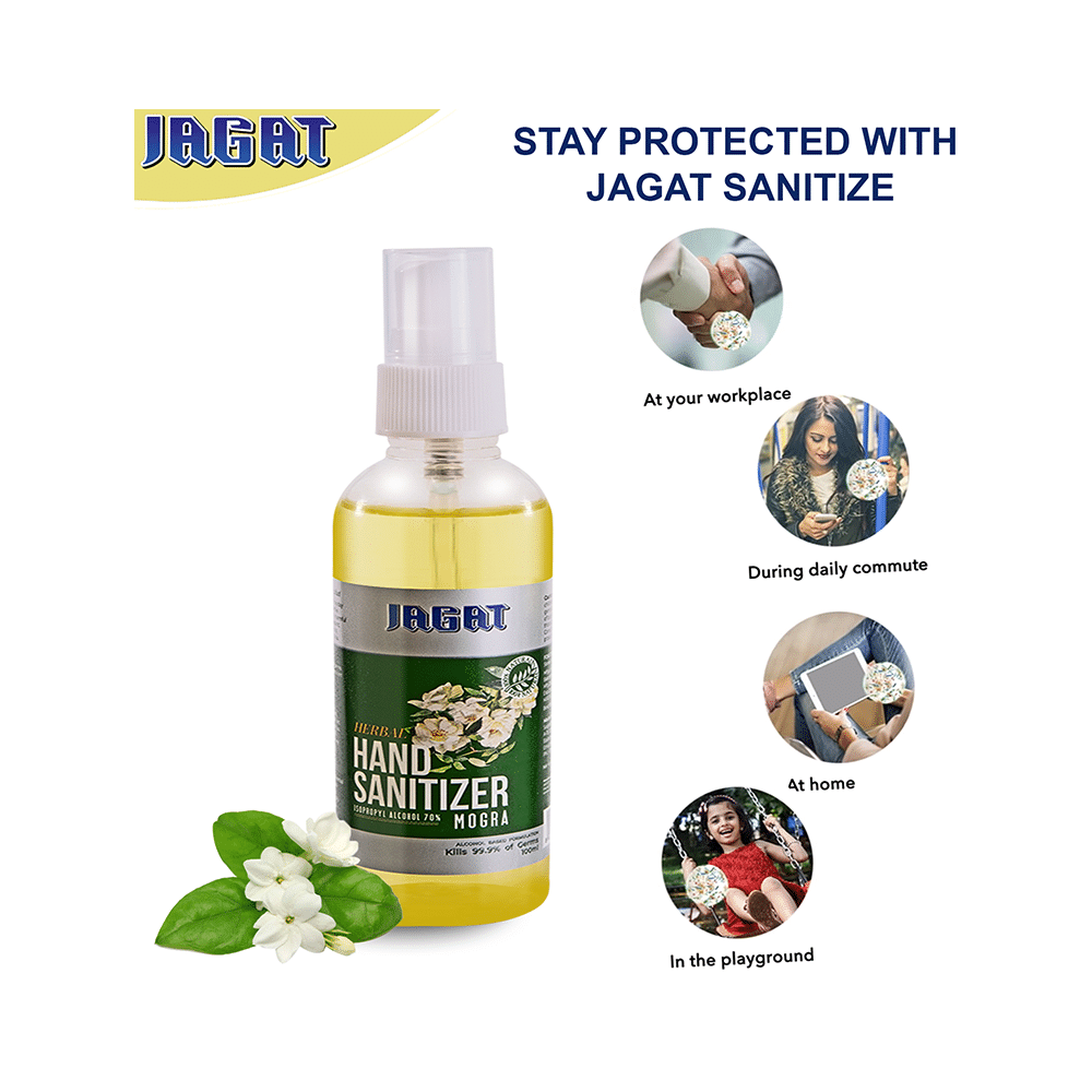 Jagat Mogra Herbal Hand Sanitizer (100ml Each) - Image 4