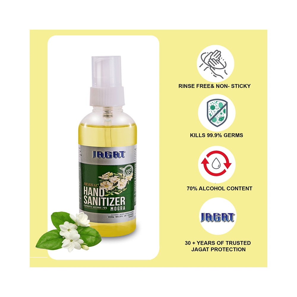 Jagat Mogra Herbal Hand Sanitizer (100ml Each) - Image 3