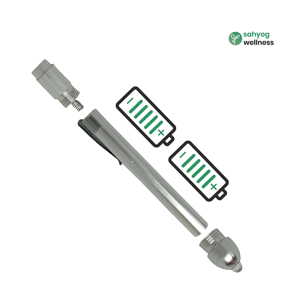 Sahyog Wellness Metal Mini Medical Pocket Pen Torch with Yellow Light - Image 3