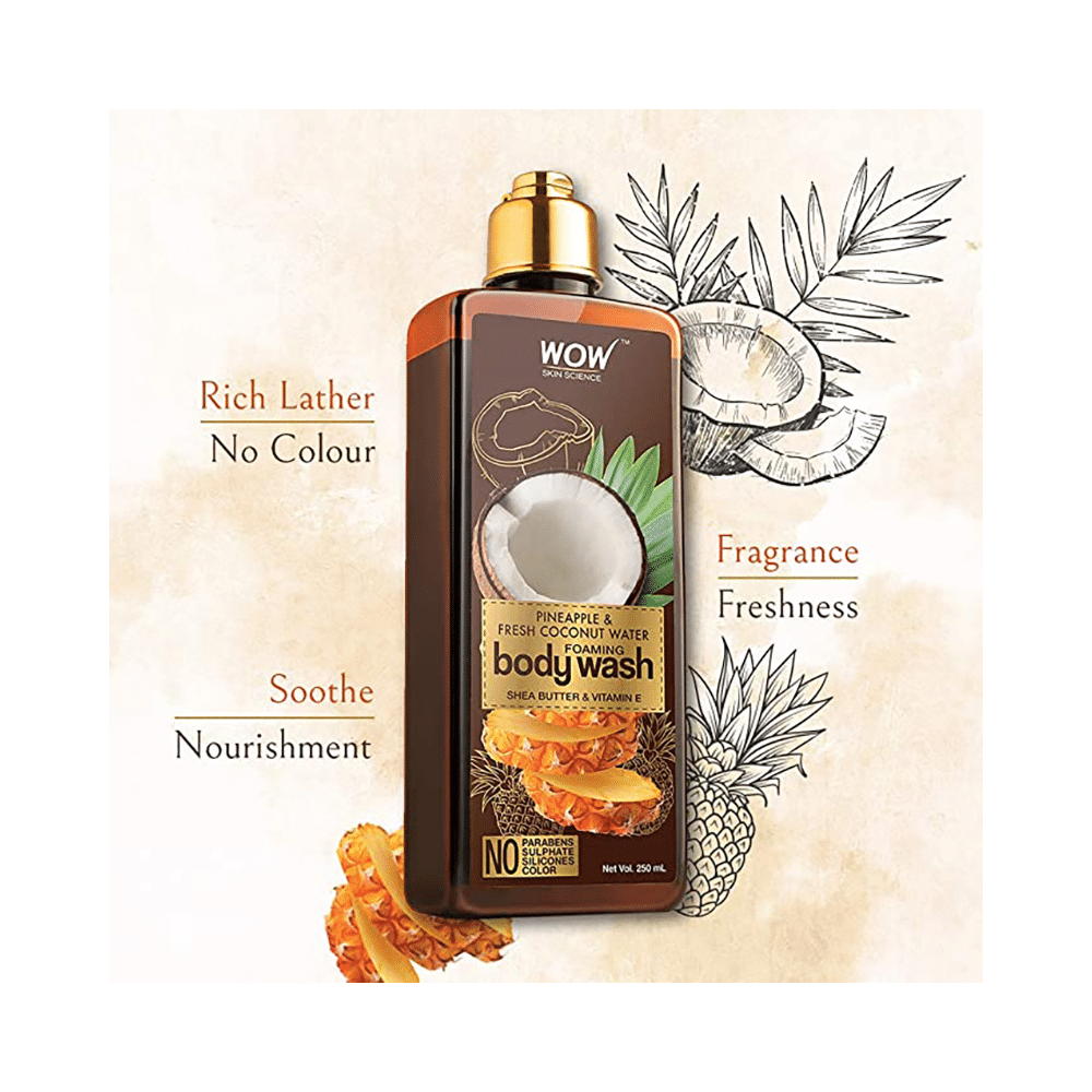 WOW Skin Science Pineapple & Fresh Coconut Water Foaming Body Wash - Image 3