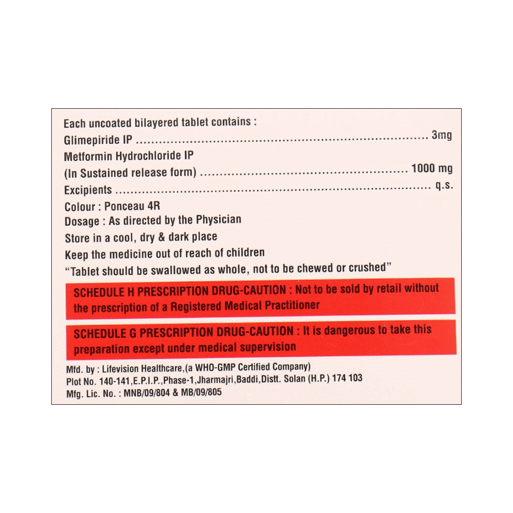 Glykit-M 3 Forte Tablet SR - Image 2