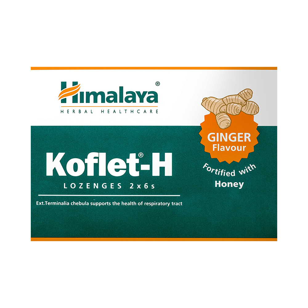 Himalaya Koflet H Cough Lozenges|Relieves Cough& Sore Throat I Ginger - Image 1
