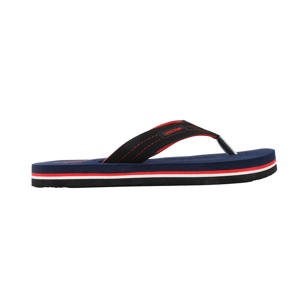 Doctor Extra Soft D28 Orthopaedic and Diabetic Super Fit Comfort Doctor Slipper, Flip-Flop, Cushion, Slides and House Slipper for Men Navy/Red 10 - Image 7