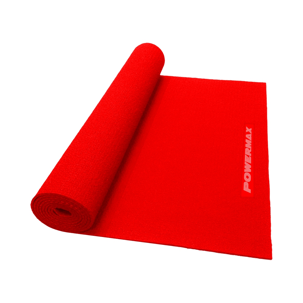 Powermax Fitness YE6-1.1 Thick Premium Exercise Yoga Mat 6mm Red - Image 1