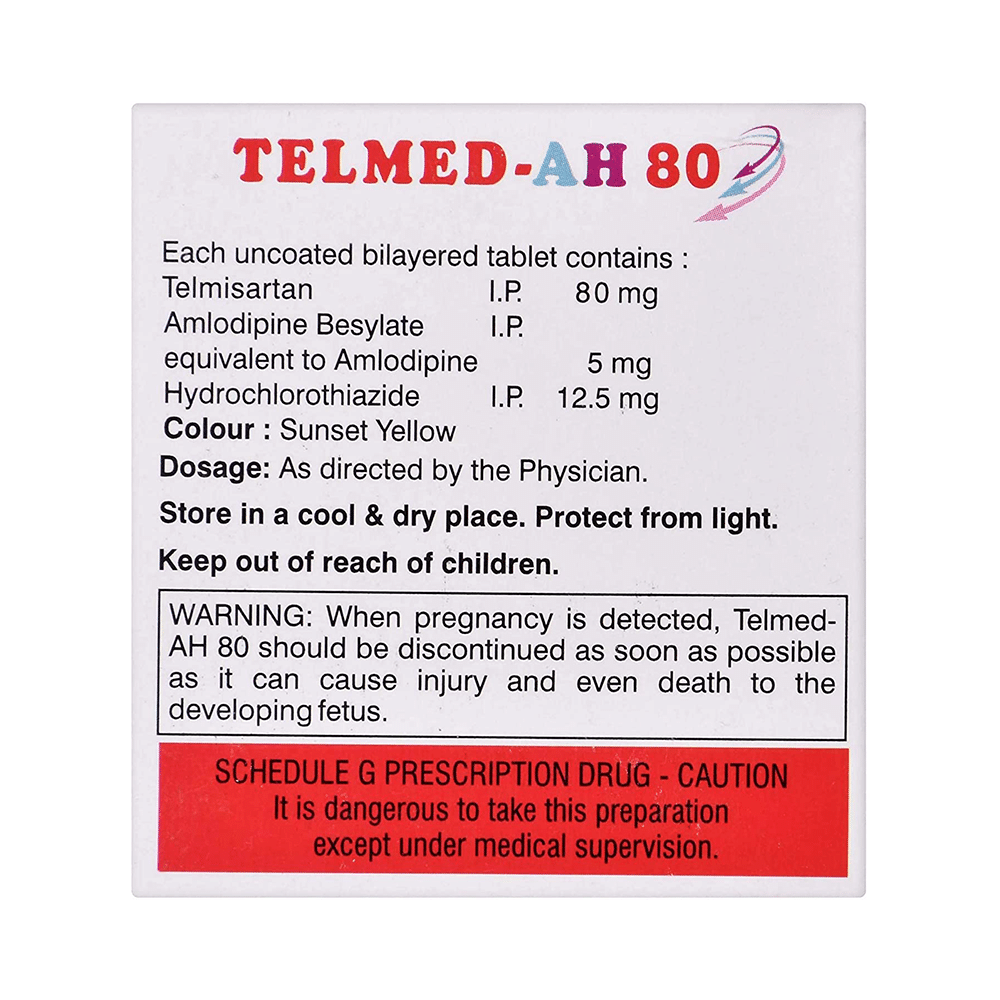 Telmed-AH 80 Tablet - Image 2