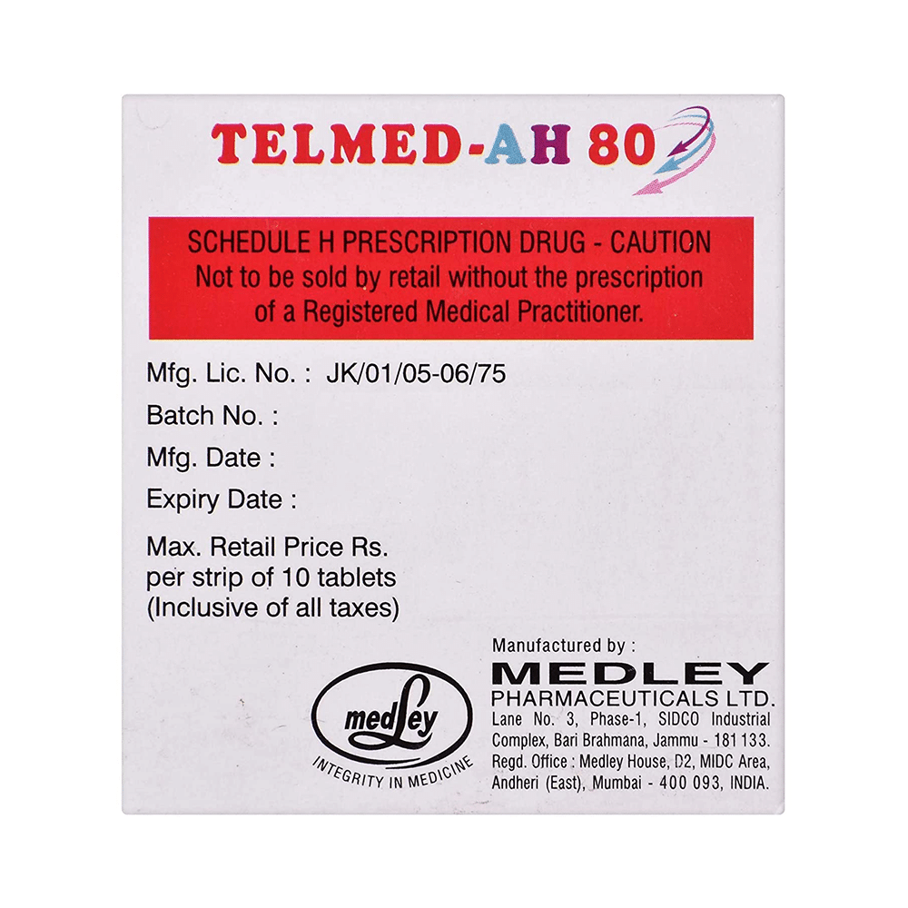 Telmed-AH 80 Tablet - Image 3