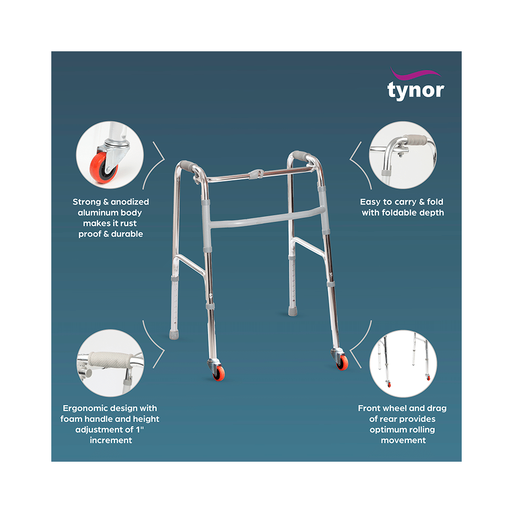 Tynor L 28 Walker with Front Wheels Universal - Image 3