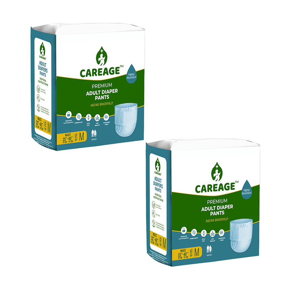Careage Premium Adult Diaper Pants (10 Each) Medium - Image 1