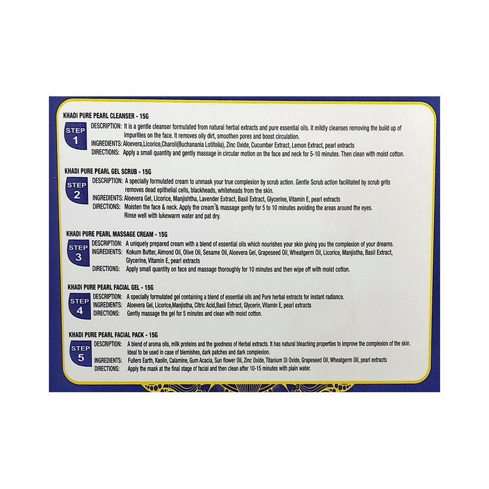 Khadi Pure Pearl Shine Mini Facial Kit - Image 2