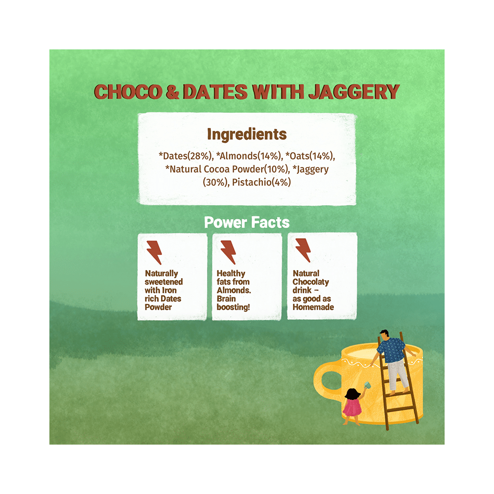 Tots and Moms Organic Drink Mix 1 Year+ Choco & Dates with Jaggery - Image 4