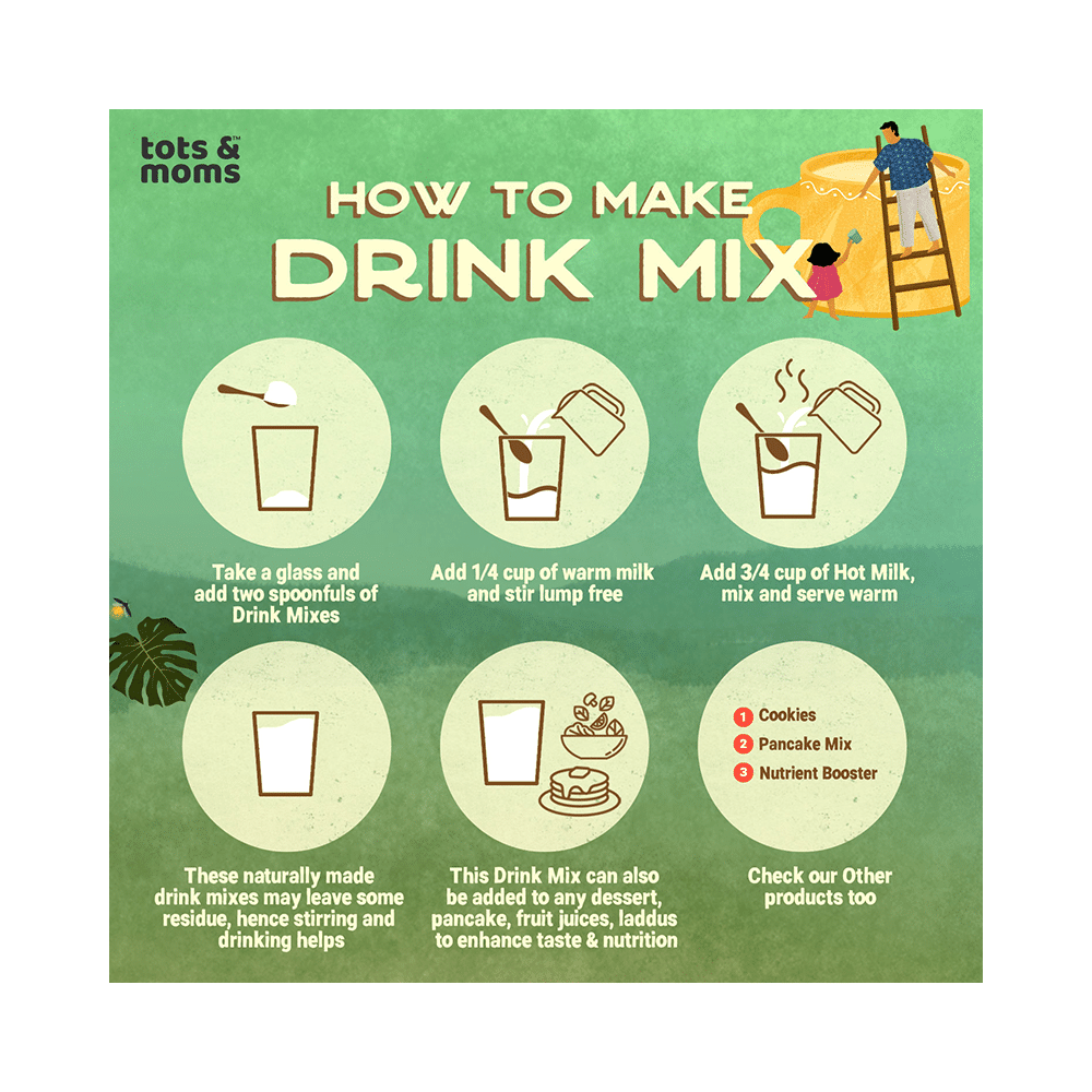 Tots and Moms Organic Drink Mix 1 Year+ Choco & Dates with Jaggery - Image 6