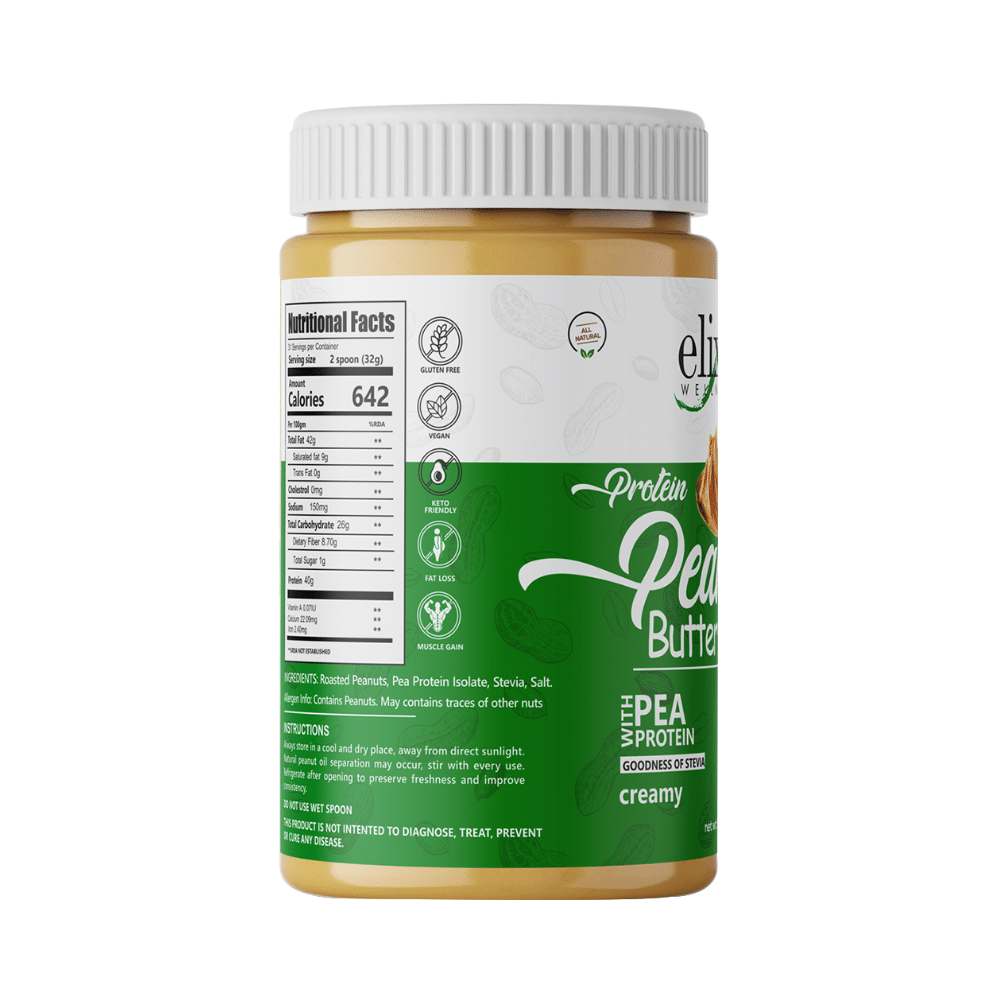 Elixir Wellness Vegan Protein Peanut Butter Creamy - Image 3