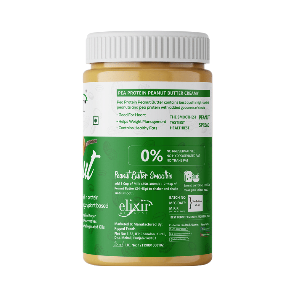 Elixir Wellness Vegan Protein Peanut Butter Creamy - Image 2