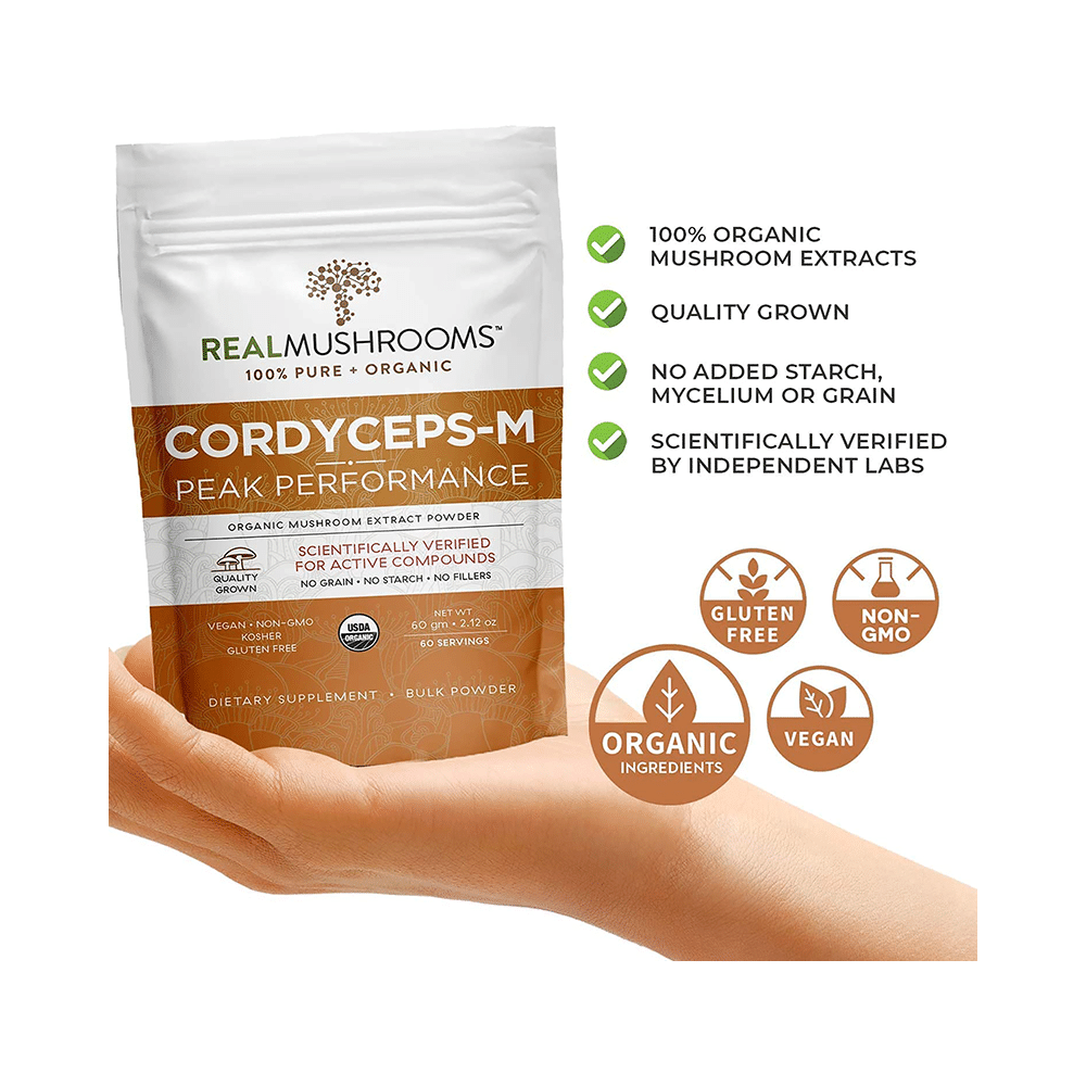 Real Mushrooms Cordyceps-M Peak Performance Powder - Image 5