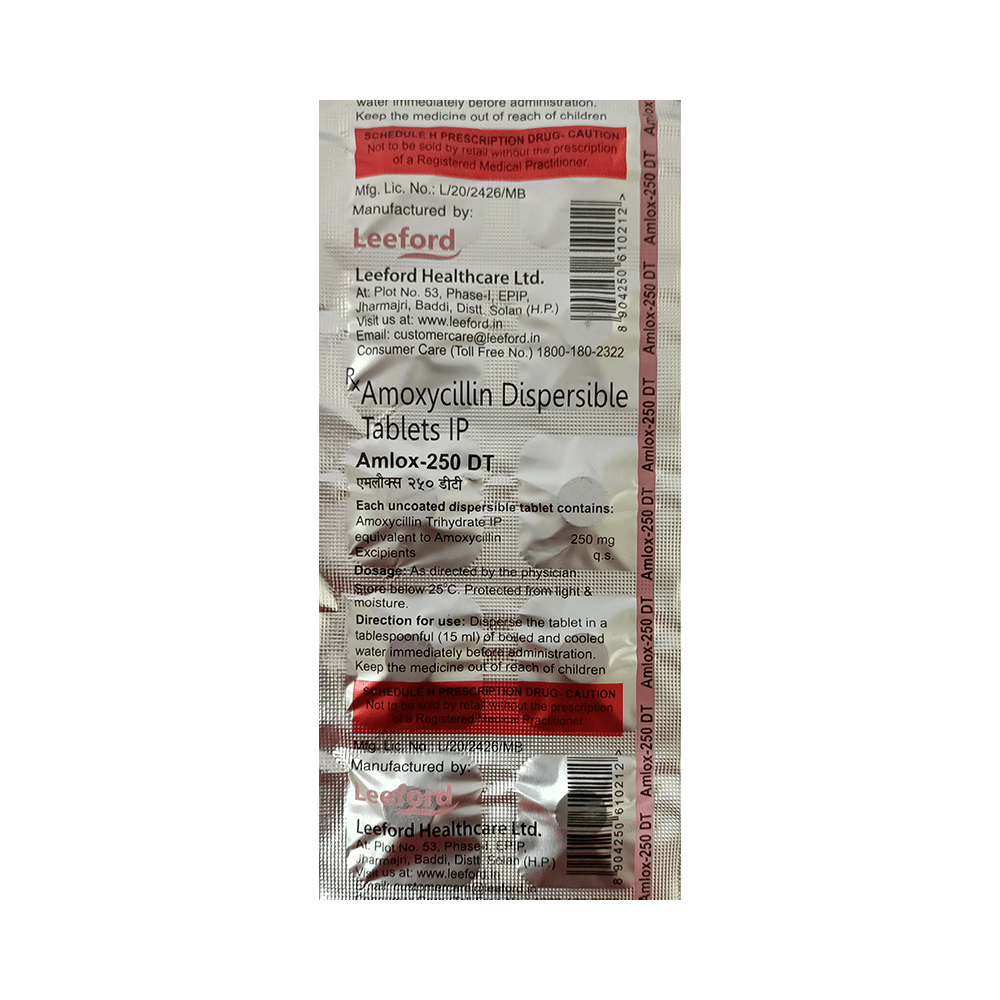 Amlox 250 Tablet DT - Image 2