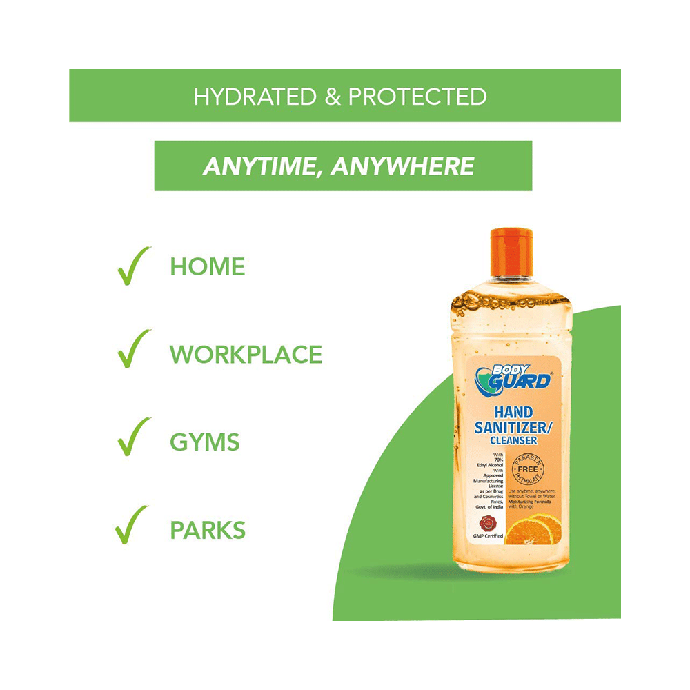 Aryanveda Body Guard Hand Sanitizer/Cleanser with Orange Fragrance - Image 4
