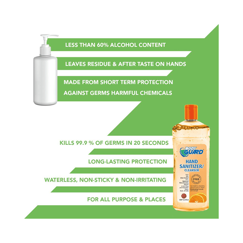 Aryanveda Body Guard Hand Sanitizer/Cleanser with Orange Fragrance - Image 5