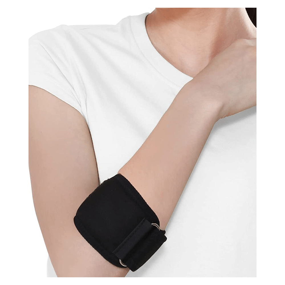 K Squarians Tennis Elbow Support Medium Black - Image 1