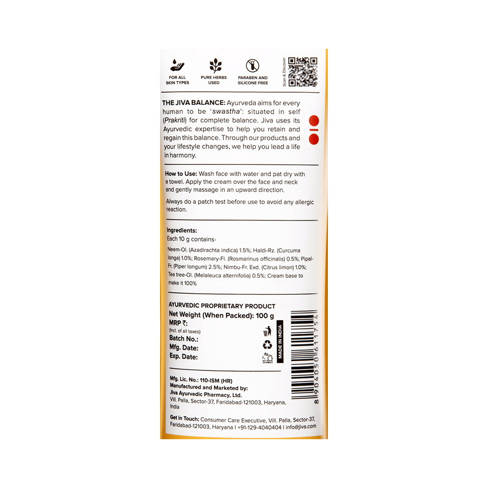 Jiva Ayurveda Turmeric Cream Spotless Skin (100gm Each) - Image 3