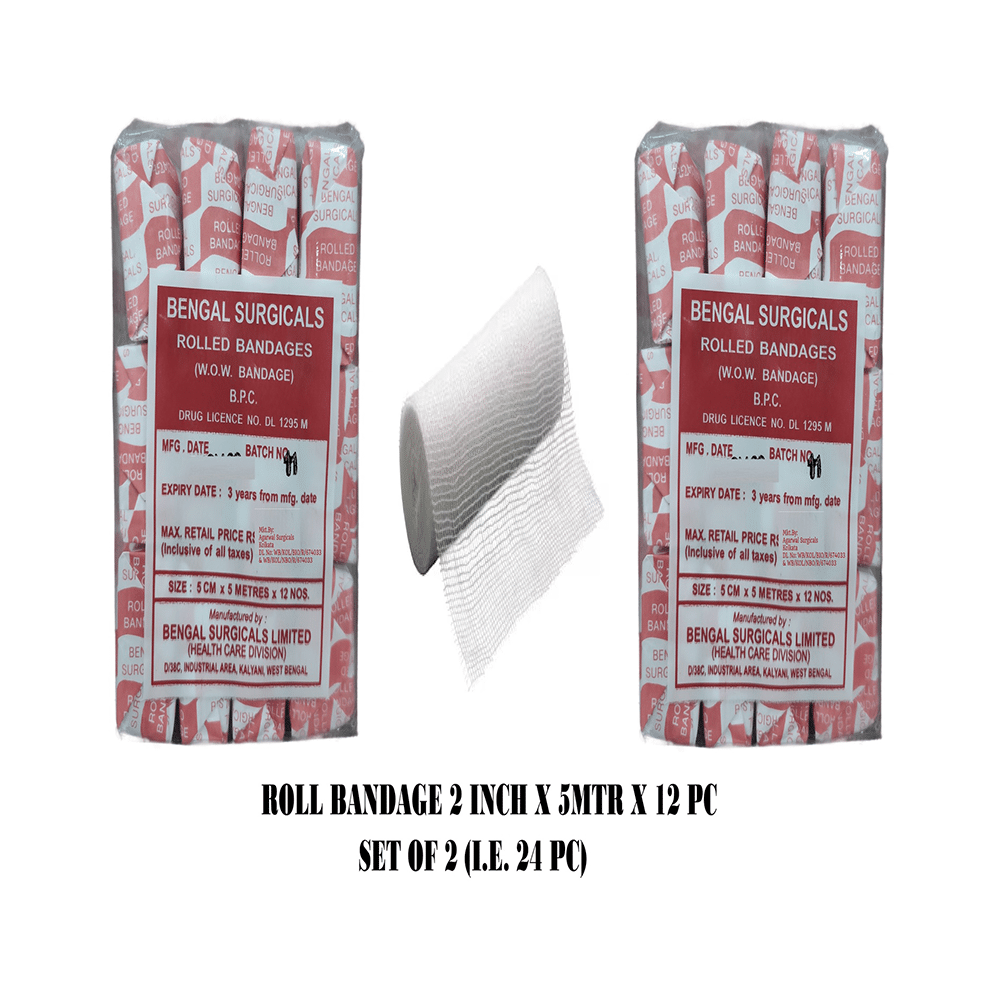 Absorbent Cotton Medical Gauze Roll Bandage (12 Each) 5cm x 5m - Image 5