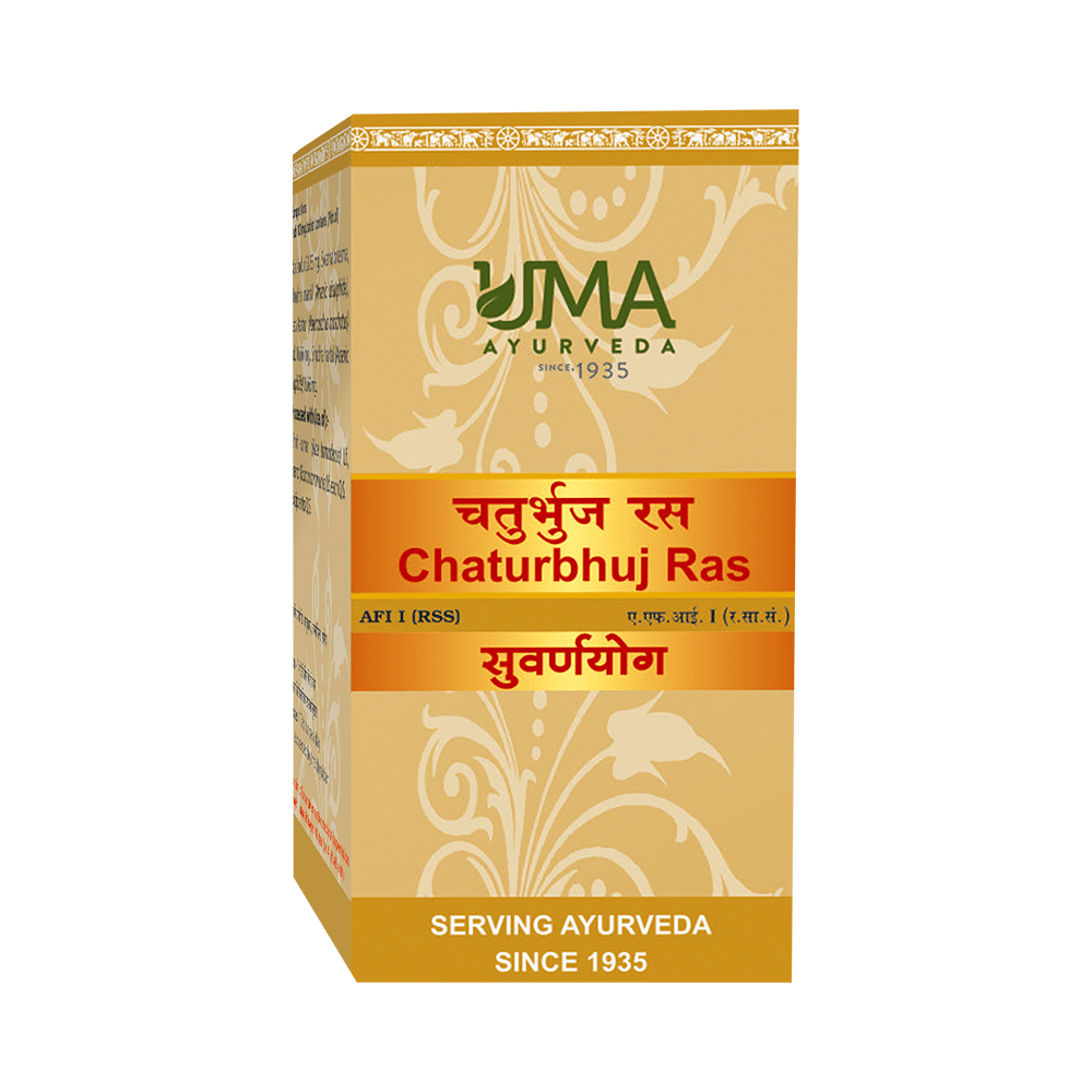 Uma Ayurveda Chaturbhuj Ras Tablet (with Gold) - Image 1